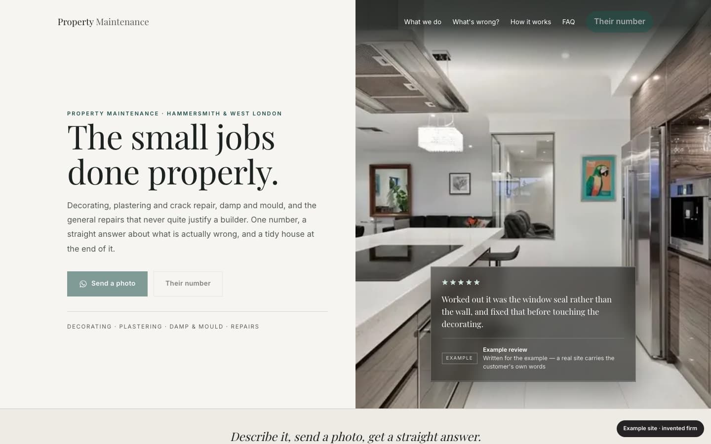 Property maintenance example site