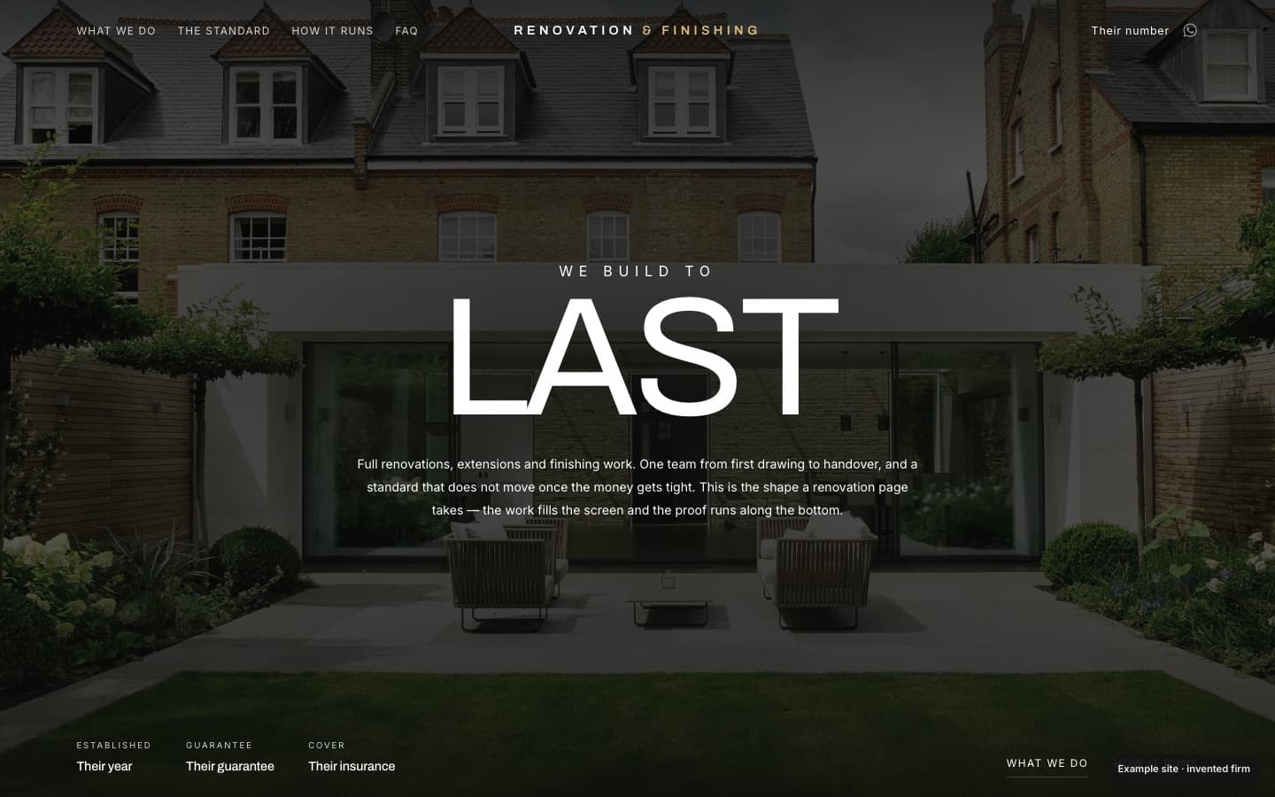 Renovation & finishing example site